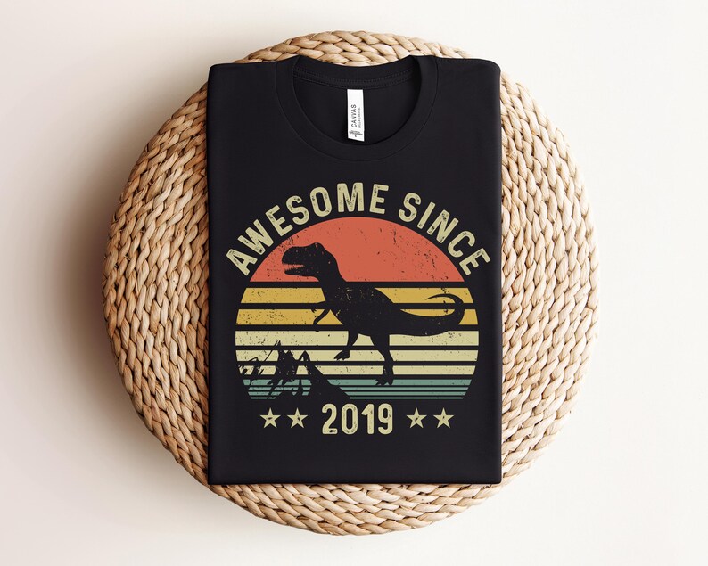Cadeau d'anniversaire de dinosaure de 7 ans pour les garçons, chemise du 7e anniversaire image 2