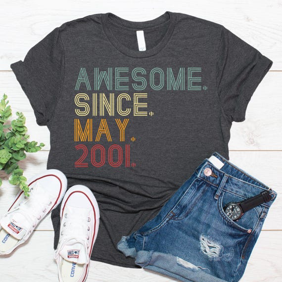 25th Birthday Gift For Her And Him, 25th Birthday Shirt, Vintage 2001 Shirt