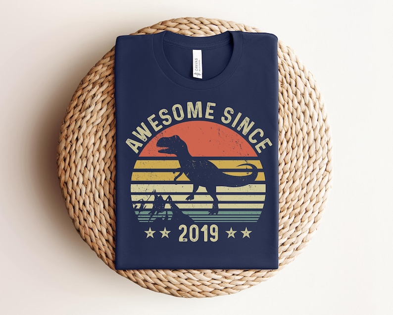 Cadeau d'anniversaire de dinosaure de 7 ans pour les garçons, chemise du 7e anniversaire image 3