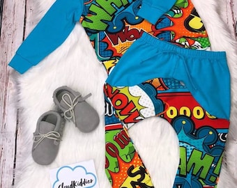 Ropa de niño bebé, hipster bebé, ropa de niño, regalo de bebé, pantalones jogger, leggings de bebé niño, pantalones de bebé, niño lindo