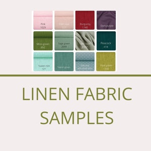 Fabric sample, Linen fabric samples, Linen swatches, Linen fabric colour, OEKO Tex Certified softened linen fabric samples