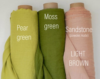 Soft Washed 100% Linen Fabric: Lightweight Sewing Material