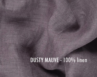 Dusty Mauve Linen Fabric: Soft Washed, Eco-Friendly Sewing Material