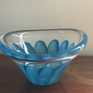 VICKE LINDSTRAND Signed/Numb Mid Century &quot;Aura&quot; Bowl - Kosta Boda - Danish - Sweden