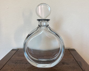 Mid Century Strömbergshyttan Decanter-Glass-Art Deco Style-Signed-Made in Sweden