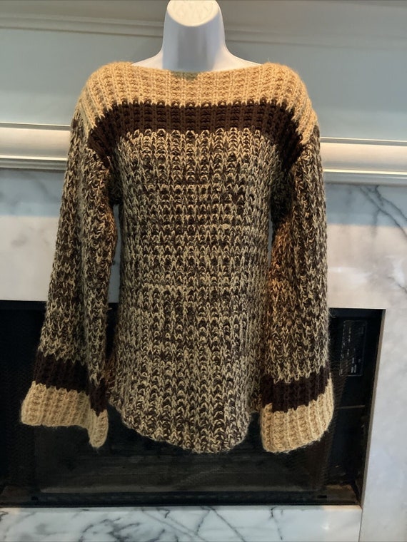Italian Hand Knit Sweater 1960s-70s Mod -Vintage … - image 1