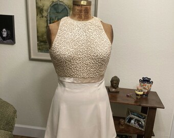 Cream and Gold Dress - Etsy