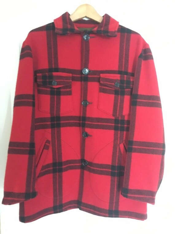 H.W. Carter & Son's Wool Coat Men's Red 1930s H.W. Carter and Sons wool coat