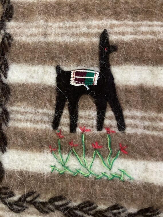 ALPACA-Peru Wool Shawl - CHALAN Open Front Poncho… - image 4