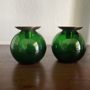Mid Century Candle Holders by Gunnar Ander for Lindshammar SWEDEN 1950s