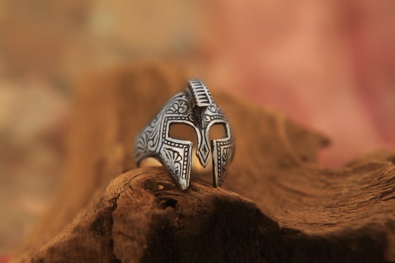 Bague spartiate pour homme bague homme casque spartiate anneaux casque en argent sterling bijoux homme spartiate bagues homme guerrier en argent bague cadeau homme Etsy France