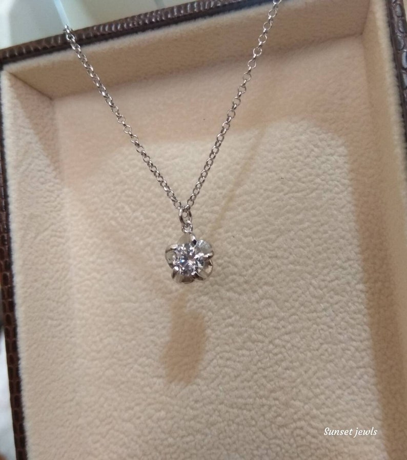 Modern Greek Jewelry Bride to be Everyday pendant Wedding Pendant Elegant Gift Made in Greece Solitaire Cubic Zirconia Necklace