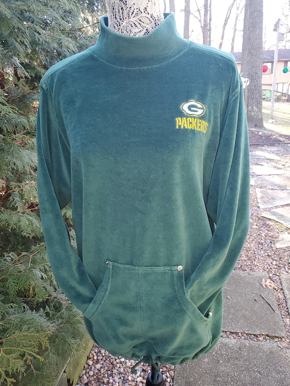 Green Bay Packers upcycled vintage retro velour wo