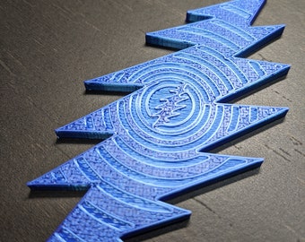 13 Point Bolt Magnet - With Bolt Center - Multiple Colors Available - GD - Ripple Bolt Magnet - Shakedown - Grateful - Fan Art