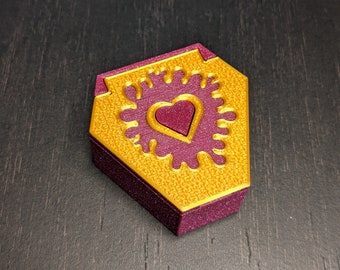 Ring Box: Heart Pierced Lid, Magnetic Closure