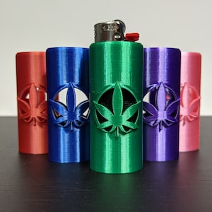 Lighter Sleeve with Pot Leaf Design - Fits BIC Lighter