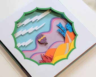pitfall 3d paper art ode to atari pitfall atari game art etsy