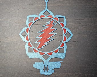 Steal Your Face Ornament: Stealie Deadhead Gift, Christmas Ornament