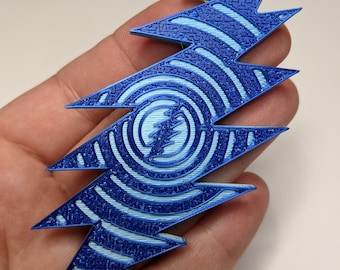 13 Point Bolt Magnet with a Bolt in the Center, Grateful Gift for Deadheads, Ripple Bolt Design