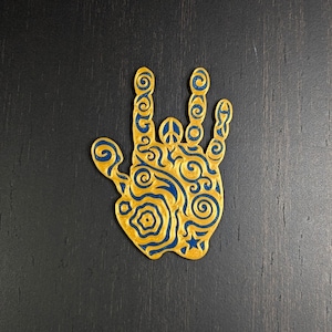 Garcia Hand Print Magnet: Psychedelic Art, Deadhead Gift