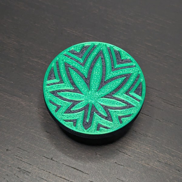 Stash Box - Cannabis Leaf - Weed Stash - Stash Box - Guitar Pick Box - Jewelry Box - Pot Leaf - Cannabis Connoisseur Gift