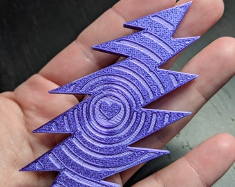 13 Point Bolt Magnet: With Heart Inside Bolt, Deadhead Fan Art