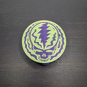 Stash Your Face Box with a Steal Your Face Magnetic Lid, Great Little Box with Sturdy Lid to Stash your Stash In, Great Gift for Dead Heads