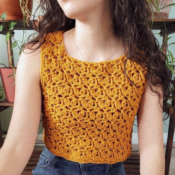 Lily Top Crochet Pattern, Crochet Top Pattern, Vintage Crochet Pattern,  Crop Top Crochet Pattern, Retro Crochet Pattern