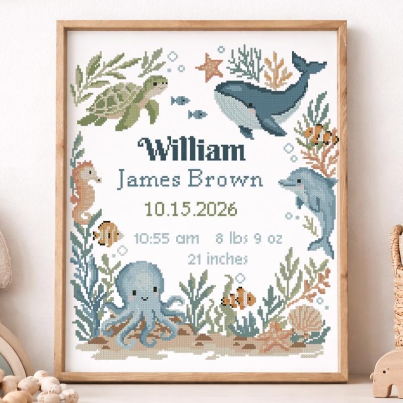 Custom Nursery Cross Stitch - Etsy