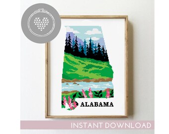 Alabama Cross Stitch Etsy