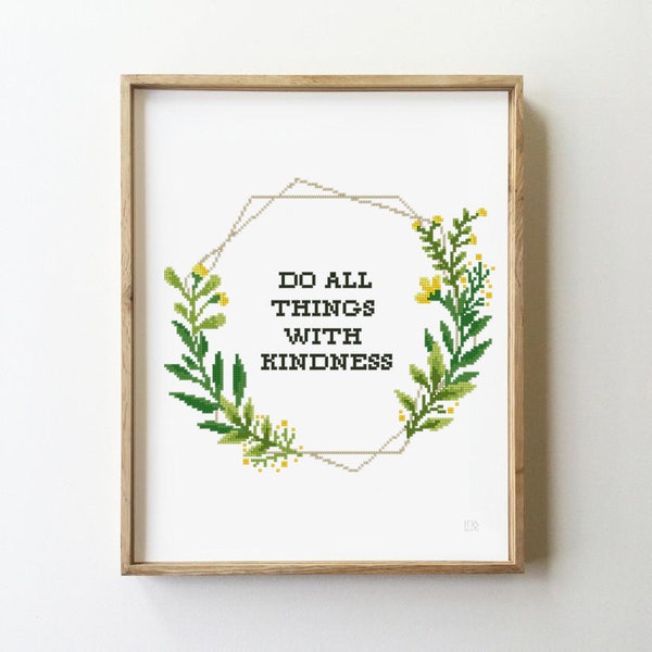 Quote counted cross stitch pattern funny chart modern easy DIY xstitch  - Cross Stitch Pattern (Digital Format - PDF)