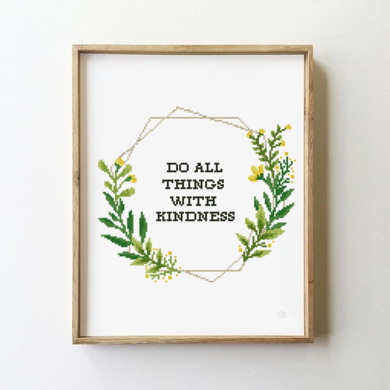 Quote counted cross stitch pattern funny chart modern easy DIY xstitch Cross Stitch Pattern Digital Format PDF image 1