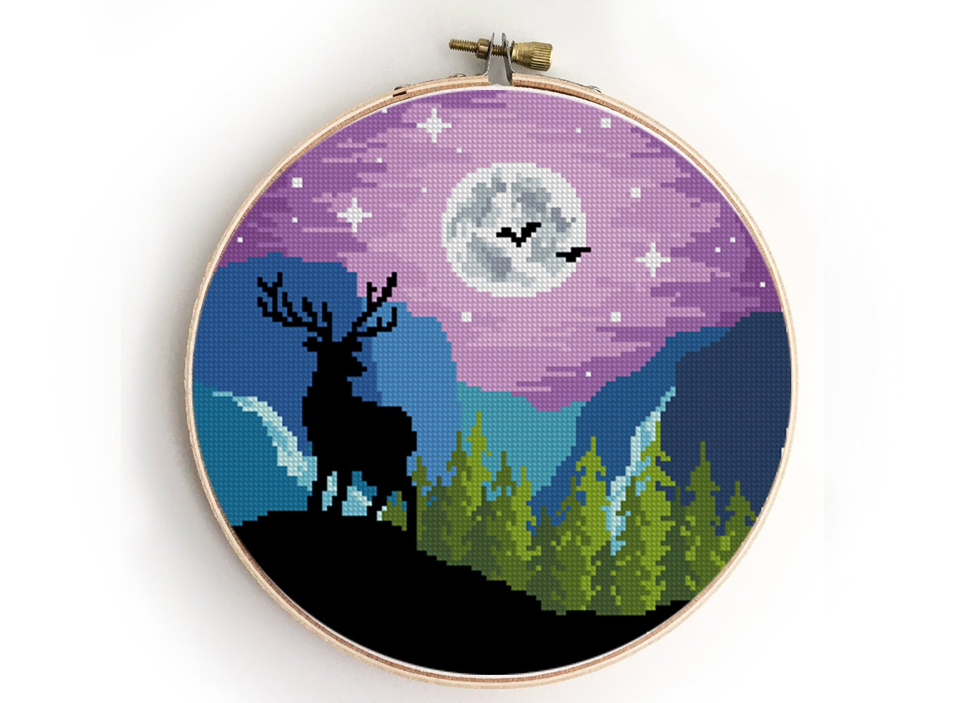 Yosemite national park counted cross stitch pattern California Etsy