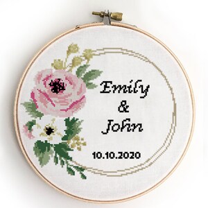Bruiloft kruissteekpatroon geteld xstitch modern eenvoudig kaartontwerp - kruissteekpatroon (digitaal formaat - pdf)