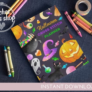 Afdrukbare kruissteekplanner | PDF-dagboek en organizer | Patroon notitieboek A4 A5 | Stitching-tracker | Direct downloaden