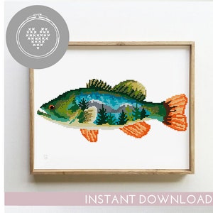 Large Mouth Bass Fish Diamond Painting - 30x30cm / Full Square Drill - Diamond  Painting Hut