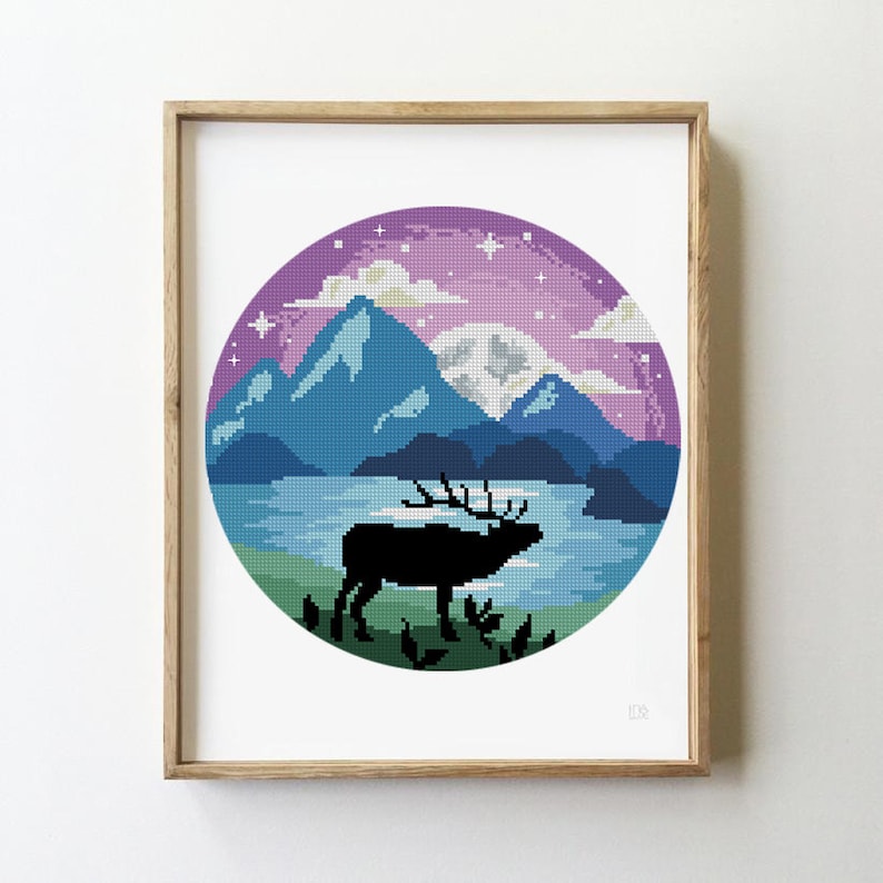 Grand Teton National Park Cross Stitch Kit - CS417 Counted Cross Stitch Pattern With Supplies