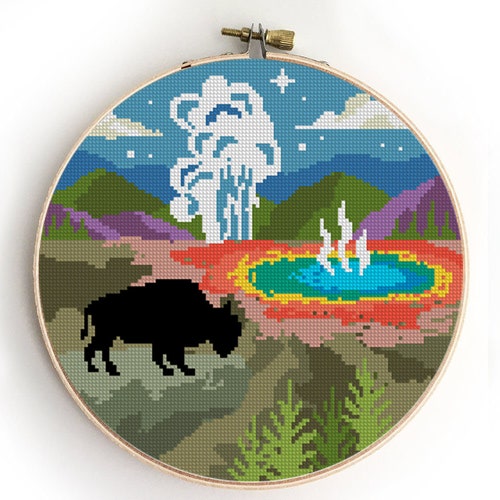 Idaho State Modern Cross Stitch Pattern Nature Counted Cross Etsy