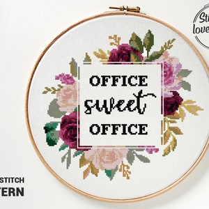 Grappig citaat geteld kruissteekpatroon bloemenkrans bloemenkaart eenvoudig - kruissteekpatroon (digitaal formaat - pdf)