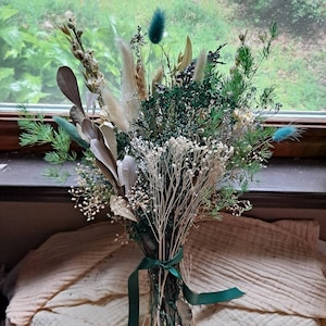 Mother&#39;s Day Dried Flower Bouquet | Emerald Green Dried Flower Bouquet | Dried Flower Arrangement | Dried Flower Birthday Gift