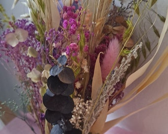 Dried Flower Arrangement | Wedding Elopement Dried Flower Bouquet | Dry Wedding Flowers | Wildflower Dried Bouquet | Elope Bouquet |