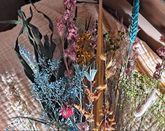 Large Colorful Dried Flower Bouquet | Home Decor Gift