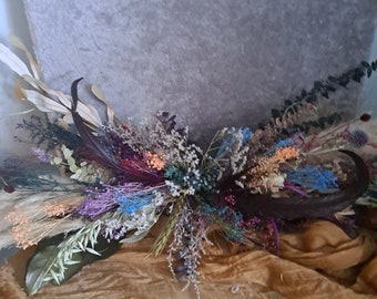 Pair of Wedding Ceremony Arbor Flowers | Arch Dried Flower Arrangements | Two Handmade Wall Hangings | Dried Flower Wall Decor