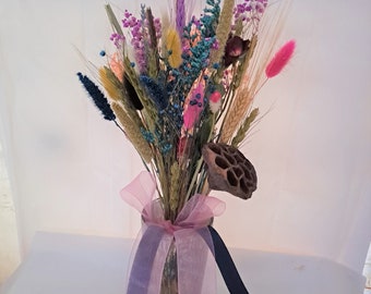 Dried Flower Bridal Bouquet | Home Decor Flowers | Handmade Birthday Gift | Get Well Present | Colorful floral bouquet