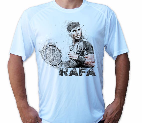 Rafael Nadal Rafa Tennis Mens White Light Grey T Shirt Etsy