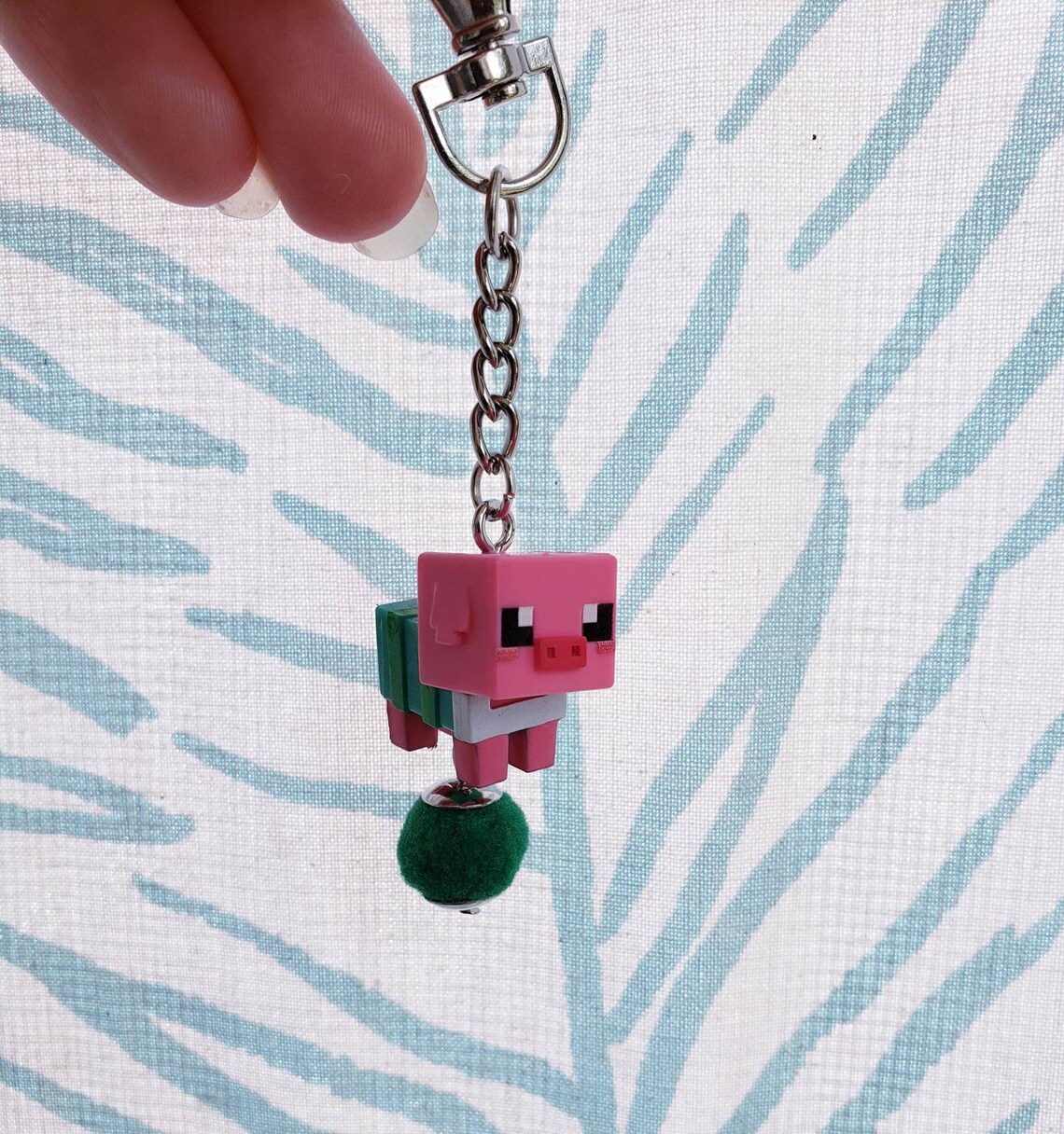 Minecraft Minifigure Cute Series 18 Keychain: Pig In A | Etsy