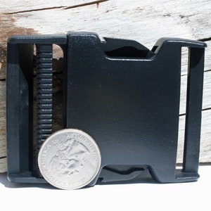FREE First Class Shipping, Large Black Plastic Buckle, Strap width 2&quot; (50mm), Side Release, Ships from the USA
