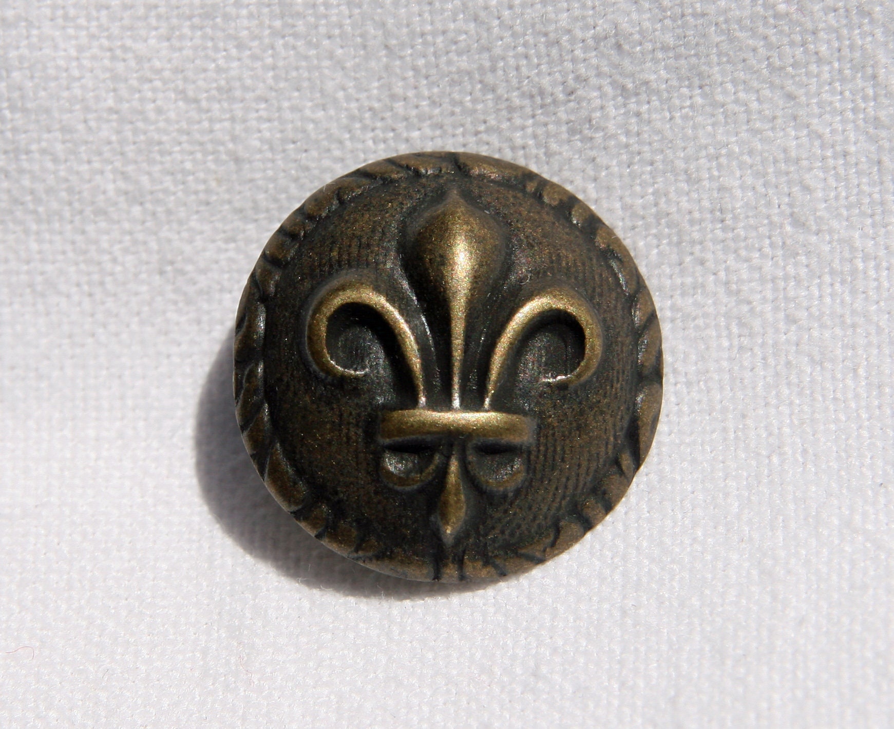 FREE First Class Shipping Metal Fleur De Lis Button Shank Etsy