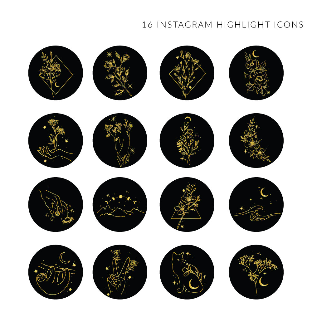 Instagram Story Highlight Icons, Floral Instagram Icons, Highlight