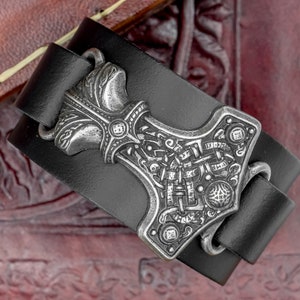 Thors Hammer Mjolnir Gürtelschnalle Hand Made in UK Bild 1